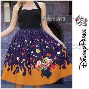 Disney Parks The Dress Shop Hocus Pocus Sanderson Sisters Retro Swing Dress Sz L